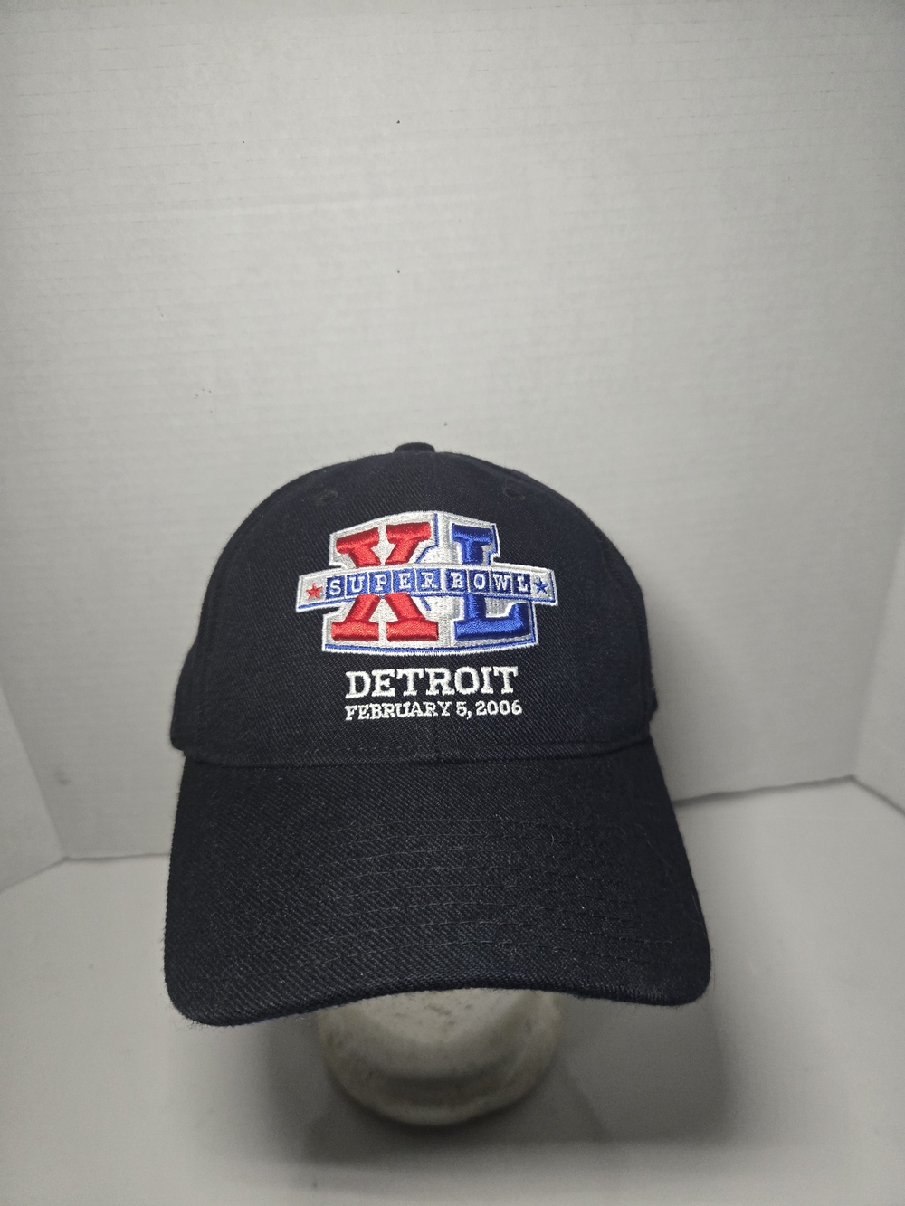 Y2k Super Bowl XL Detroit 2006 Navy Baseball Cap
